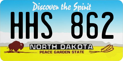 ND license plate HHS862