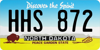 ND license plate HHS872