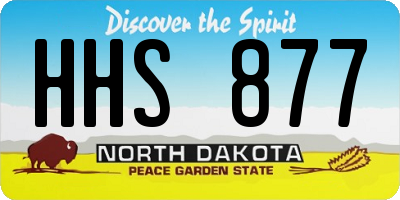 ND license plate HHS877