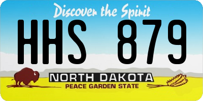 ND license plate HHS879