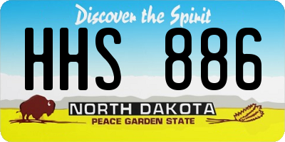 ND license plate HHS886