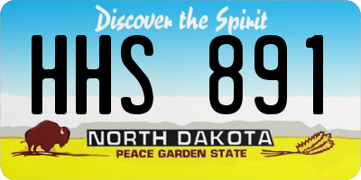 ND license plate HHS891