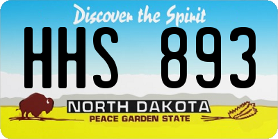 ND license plate HHS893