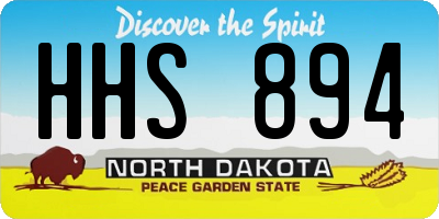ND license plate HHS894