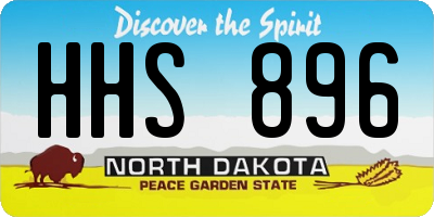 ND license plate HHS896