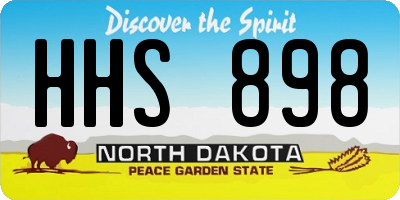 ND license plate HHS898