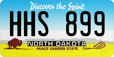 ND license plate HHS899