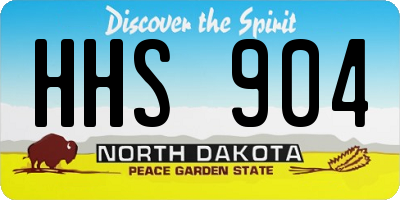 ND license plate HHS904