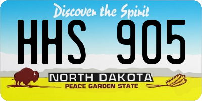 ND license plate HHS905