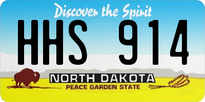 ND license plate HHS914