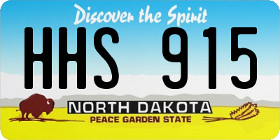 ND license plate HHS915