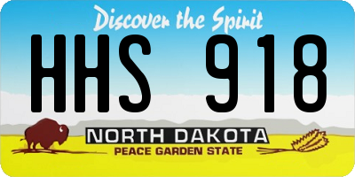 ND license plate HHS918