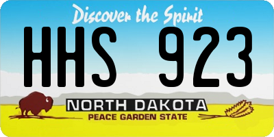 ND license plate HHS923