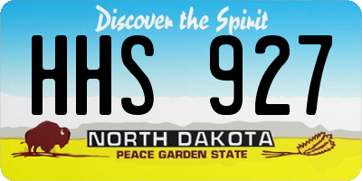 ND license plate HHS927