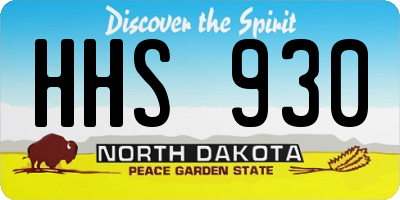 ND license plate HHS930