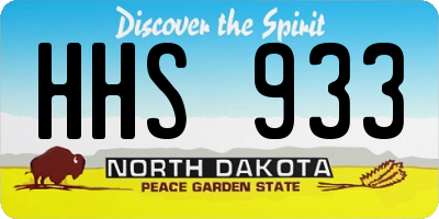 ND license plate HHS933