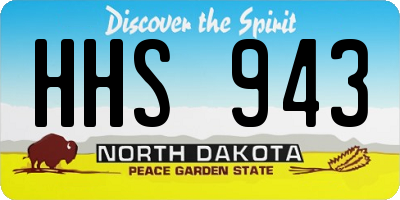 ND license plate HHS943