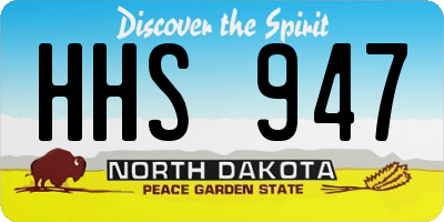 ND license plate HHS947