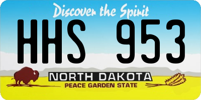 ND license plate HHS953