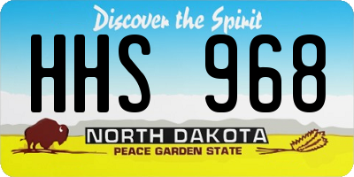 ND license plate HHS968