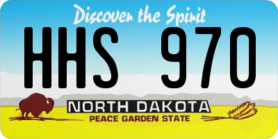 ND license plate HHS970