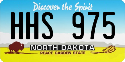 ND license plate HHS975