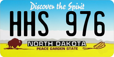 ND license plate HHS976