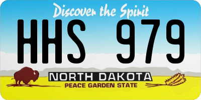 ND license plate HHS979