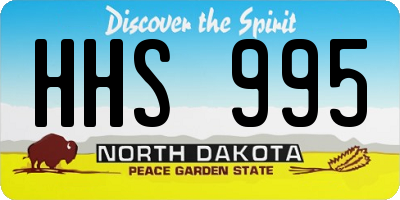 ND license plate HHS995