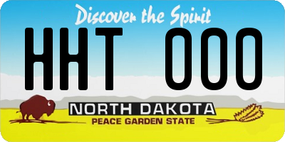 ND license plate HHT000
