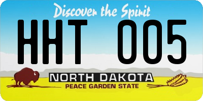 ND license plate HHT005
