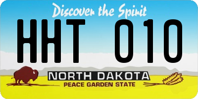 ND license plate HHT010