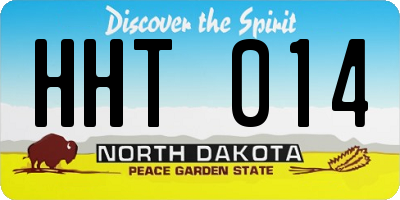 ND license plate HHT014