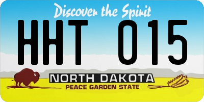 ND license plate HHT015