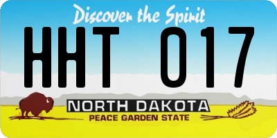 ND license plate HHT017