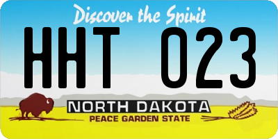 ND license plate HHT023