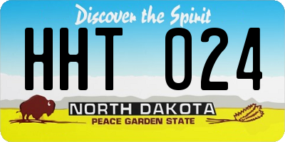 ND license plate HHT024