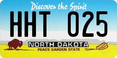 ND license plate HHT025