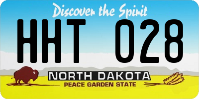 ND license plate HHT028