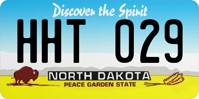 ND license plate HHT029