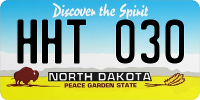 ND license plate HHT030