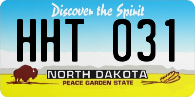 ND license plate HHT031