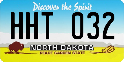 ND license plate HHT032