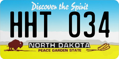 ND license plate HHT034