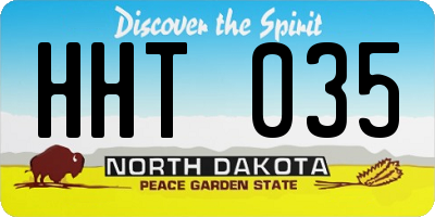 ND license plate HHT035