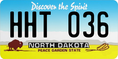 ND license plate HHT036
