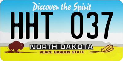 ND license plate HHT037