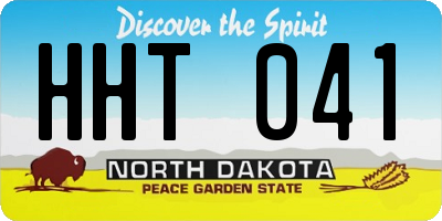 ND license plate HHT041
