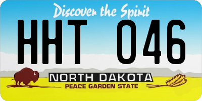 ND license plate HHT046