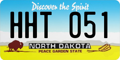 ND license plate HHT051